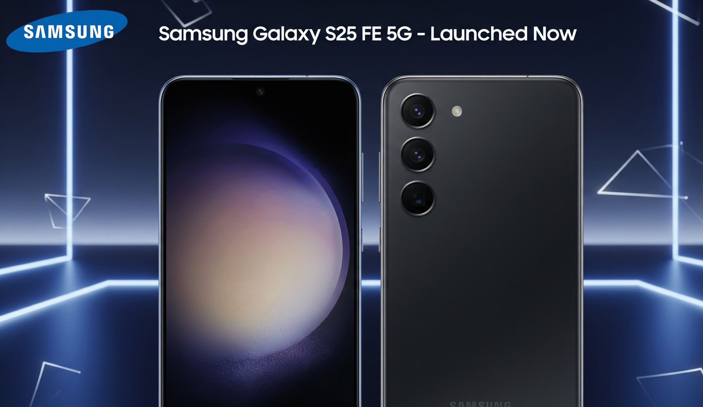 Samsung Galaxy S25 FE 5G smartphone front and back design